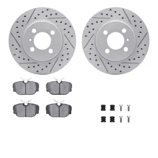 R1 Concepts WBUH1-31002 Brake Rotors - Carbon Coated - D/S W/ Optimum Oe Pads & Hdw